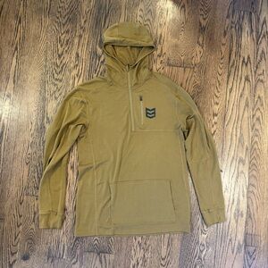 Mtn ops Merino hoodie Large Brown